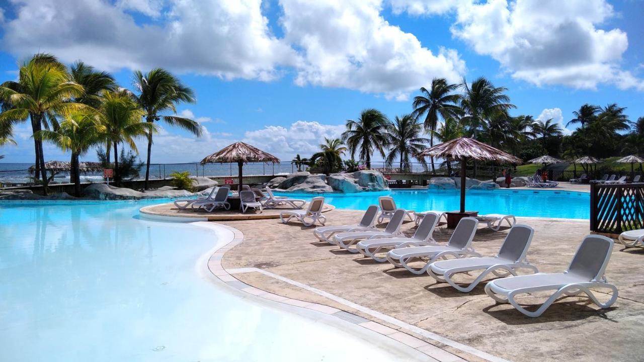 Studio Avec Grande Piscine, Plage Cannelle Caraibes Saint-Francois  Buitenkant foto